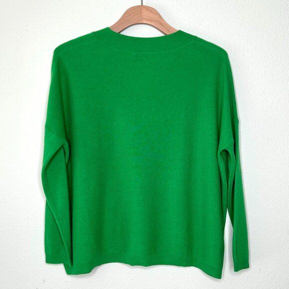 Arch4 Bailey Cashmere V-Neck Sweater in Kelly Green Size XS - Picture 2 of 9